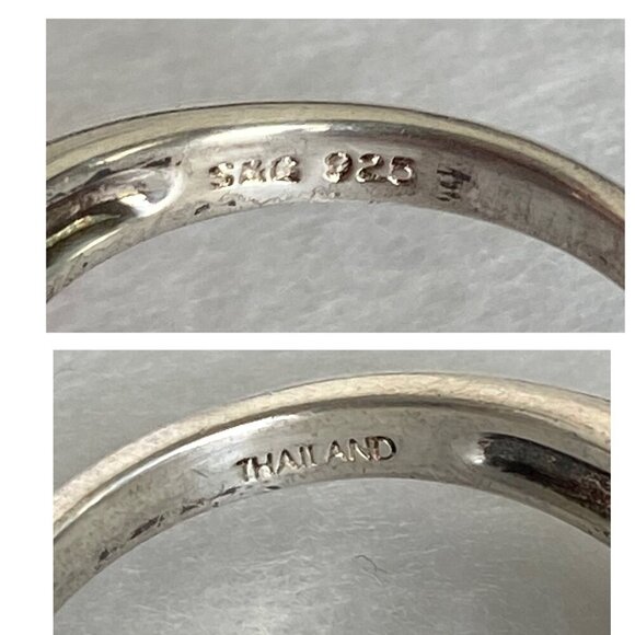 Sterling Silver 925 S&G Prong Set Garnet Marquise Cluster Cocktail Ring Sz 7.75 - Picture 9 of 16